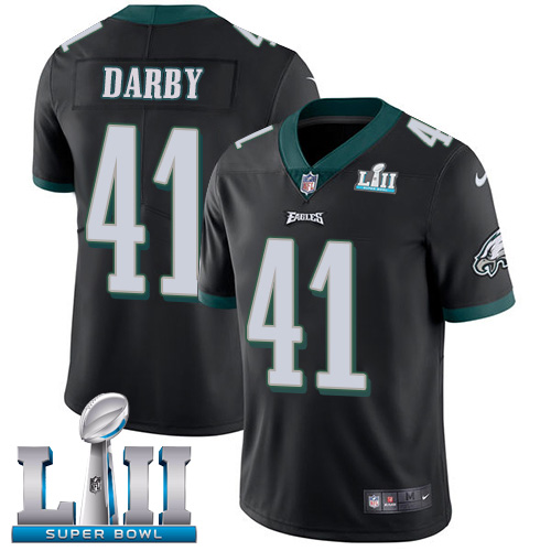 Nike Eagles #41 Ronald Darby Black Alternate Super Bowl LII Men's Stitched NFL Vapor Untouchable Limited Jersey - Click Image to Close